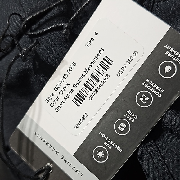Tail Black Onyx Shorts Size 4 NWT - Picture 2 of 5